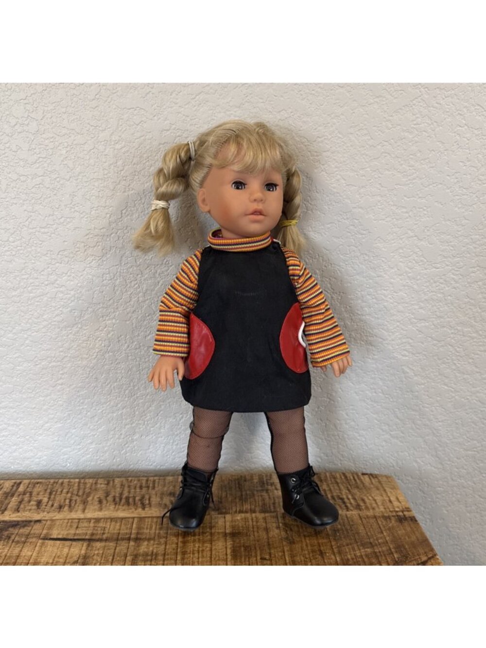 Vintage 1997 Max Zapf Doll 17”Vinyl Blonde Hair Brown Eyes